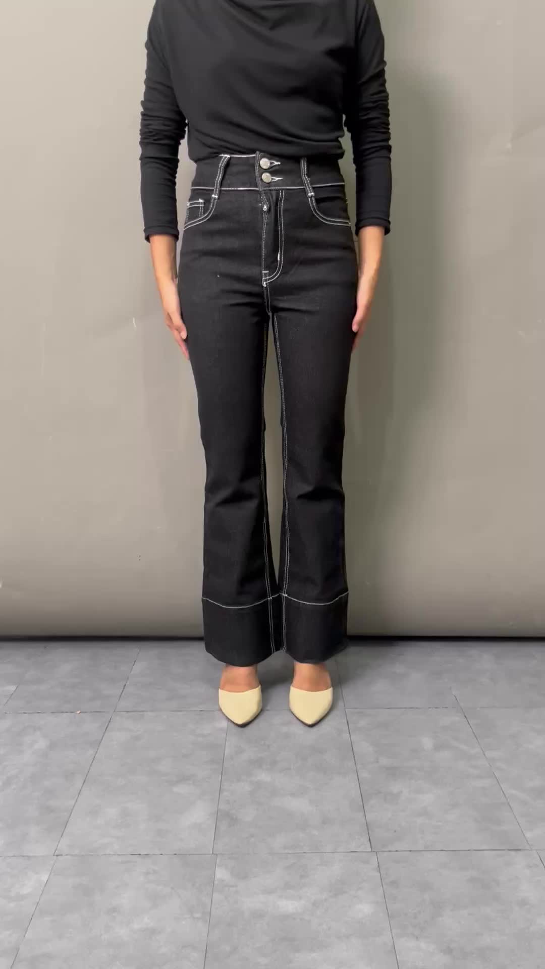 HAZEE - alves |  celana jeans cutrbay wanita bahan melar premium denim panjang 95 cm