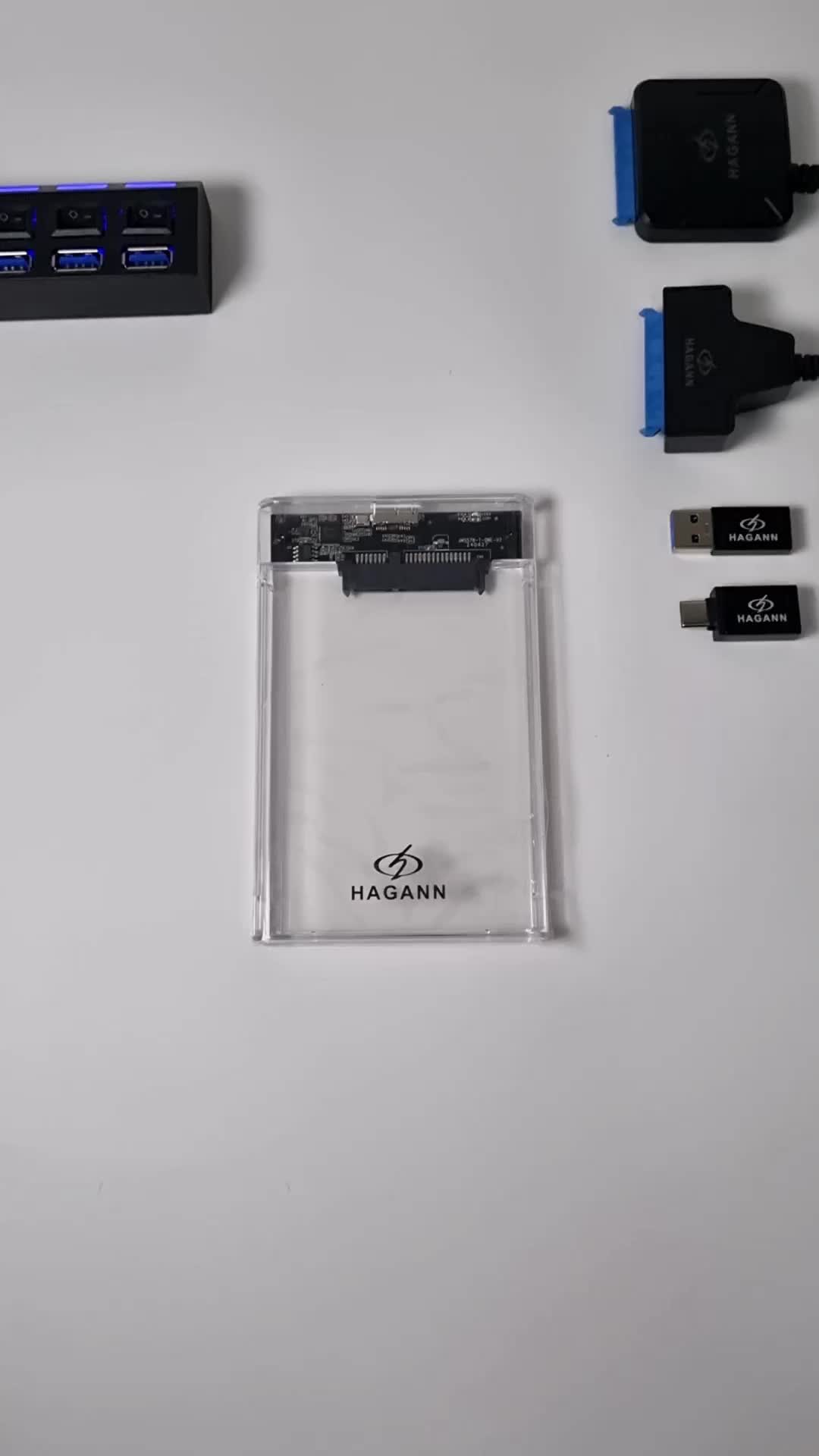 HAGANN HDA-E30 Case Hardisk External USB 3.0 | HDD Enclosure 2.5" SATA | Casing Harddisk dan SSD SATA – Garansi 1 Tahun