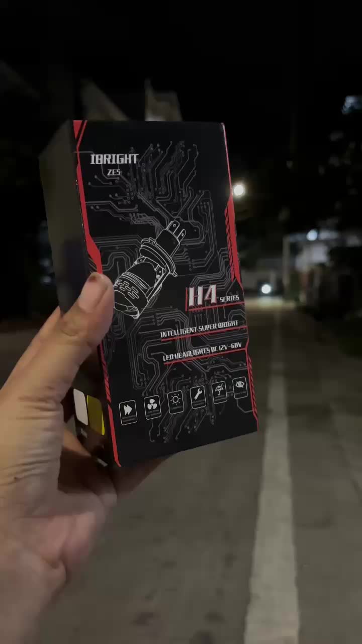 IBRIGHT Lampu Utama H4 ZE 5 LED AC Dan DC High Low Full Aluminium