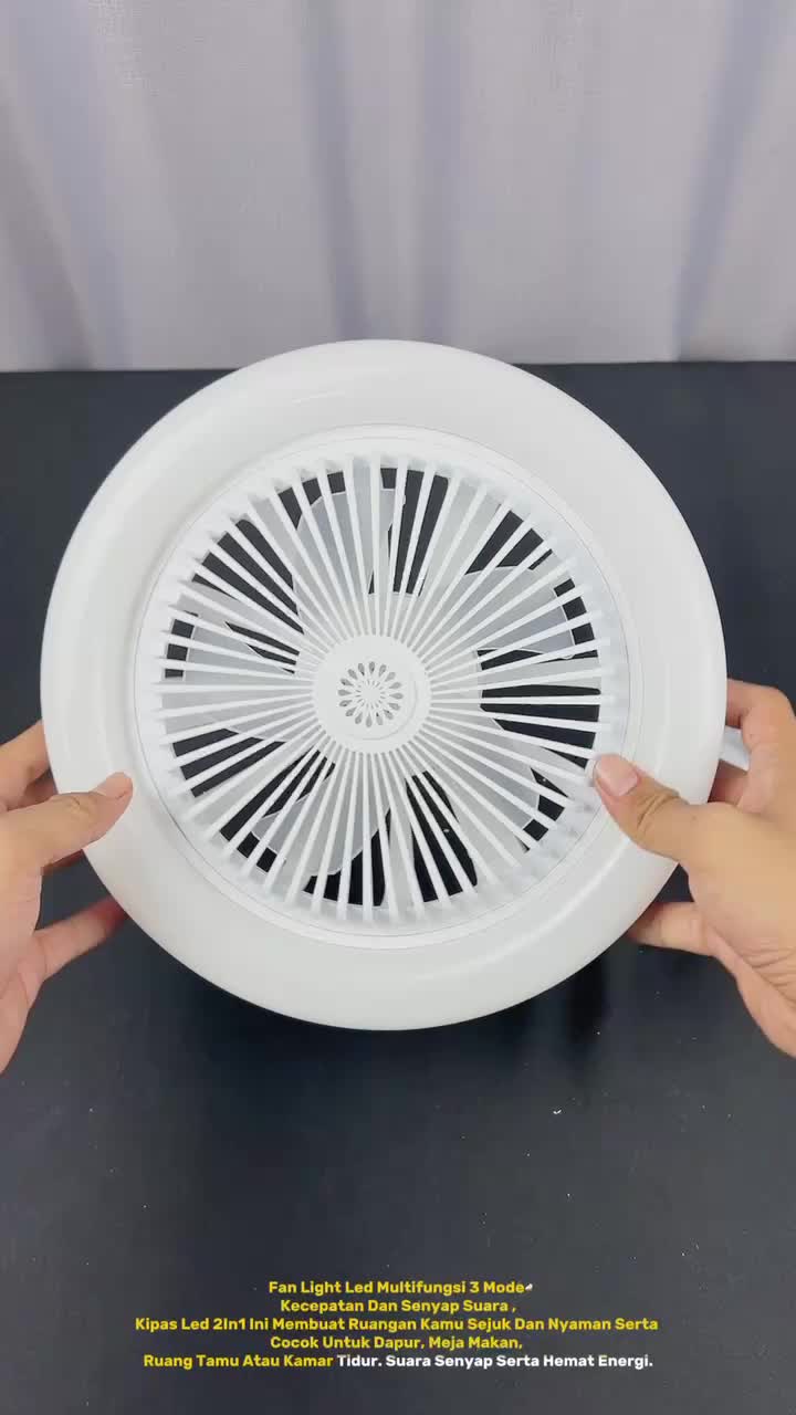 [HAO] Lampu Gantung + Kipas 2 in 1 Multifungsi/Lampu Kipas + Remote/ LED Fan Fitting E27
