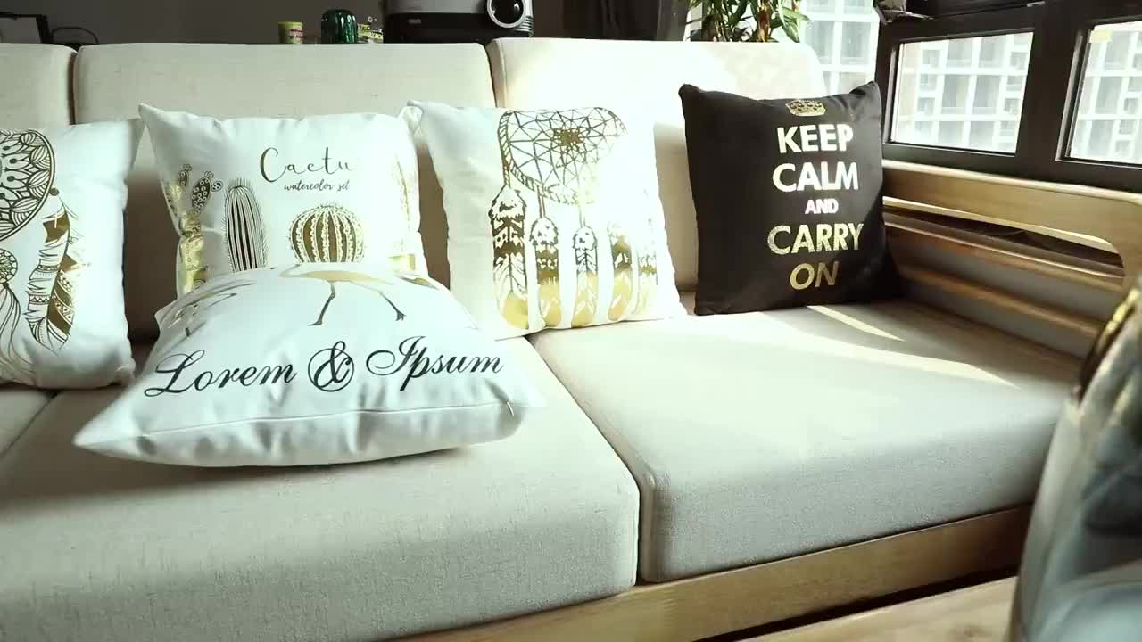 Javaramic White Gold Series Pillow Cushion Cover / Sarung Bantal Sofa Kursi Vintage