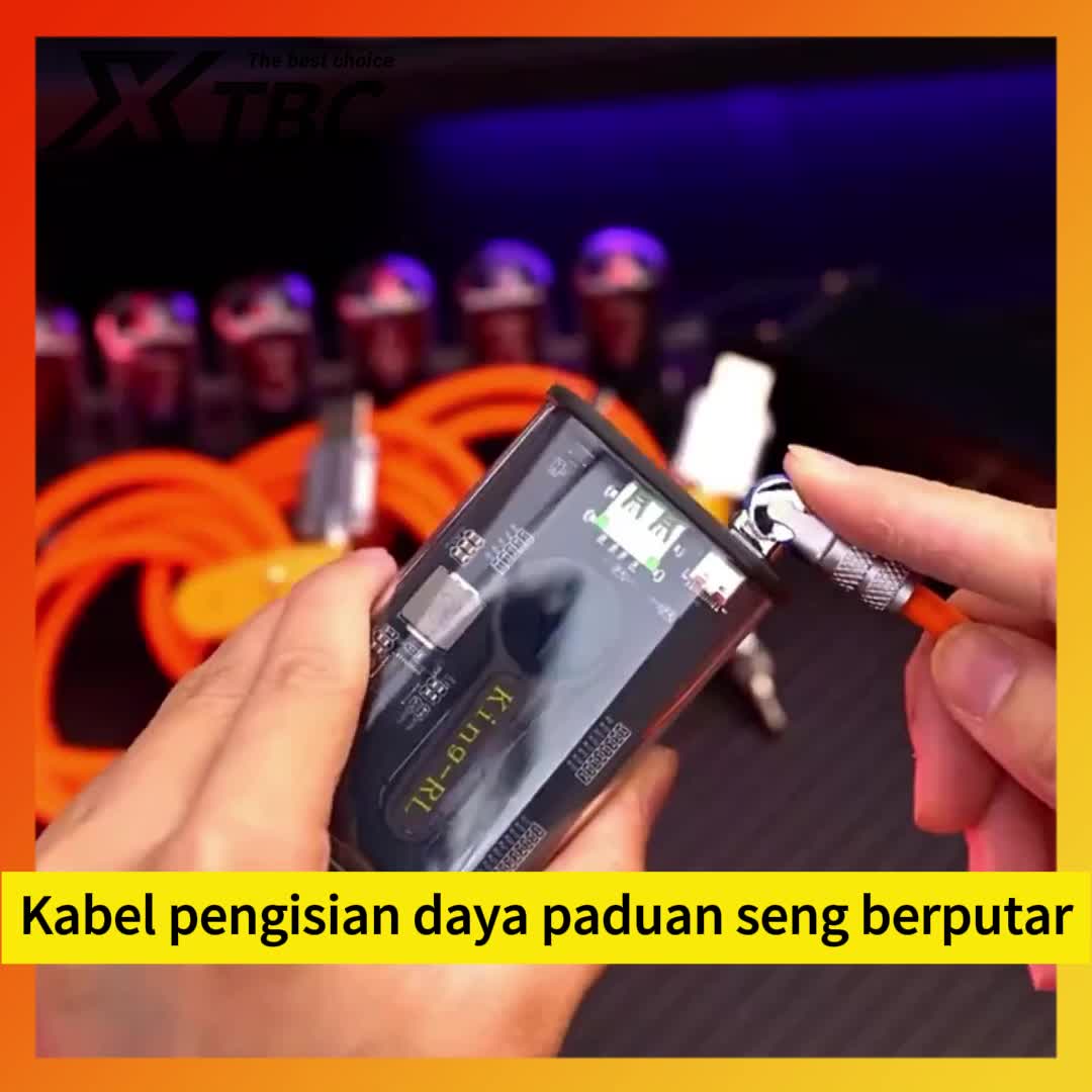 XTBC Kabel Data 120W  Fast Charging Micro USB Type C Cable For iPhone IOS USB Android Cable Data / Kabel Data Android, Iphone, Micro USB, USB Type-C / Kabel Data Fast Charging / abel Data Pengisian Cepat / Kabel Data Awet Murah Aman Konektor Mutar Panjang