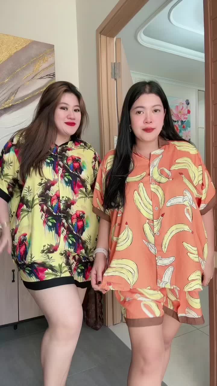 PIYAMA CIKA JUMBO LD 150 LENGAN PENDEK WANITA BIGSIZE RAYON MOTIF PREMIUM