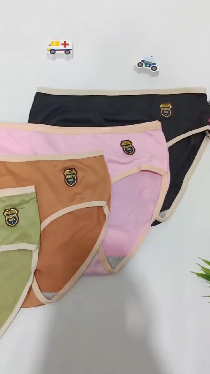 W249 Celana Dalam Fashion Cd Wanita Bahan Katun Halus Waist Motif High Boxer Pendek Dewasa Remaja Cewek Nyaman Lembut