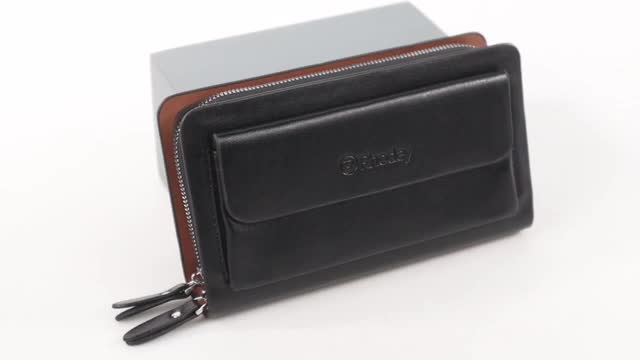 COD Rhodey Dompet Tas Clutch Handbag Wanita Pria 3 Ruang Besar Bahan Kulit PU Elegan Mewah