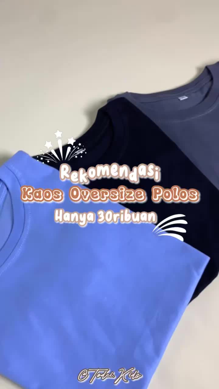 Todei.Kids Baju Tshirt Kaos Oversize Basic Cotton Combed 24s