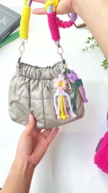 Gantungan Kunci Lucu Souvenir Bunga Macrame Murah Aksesoris