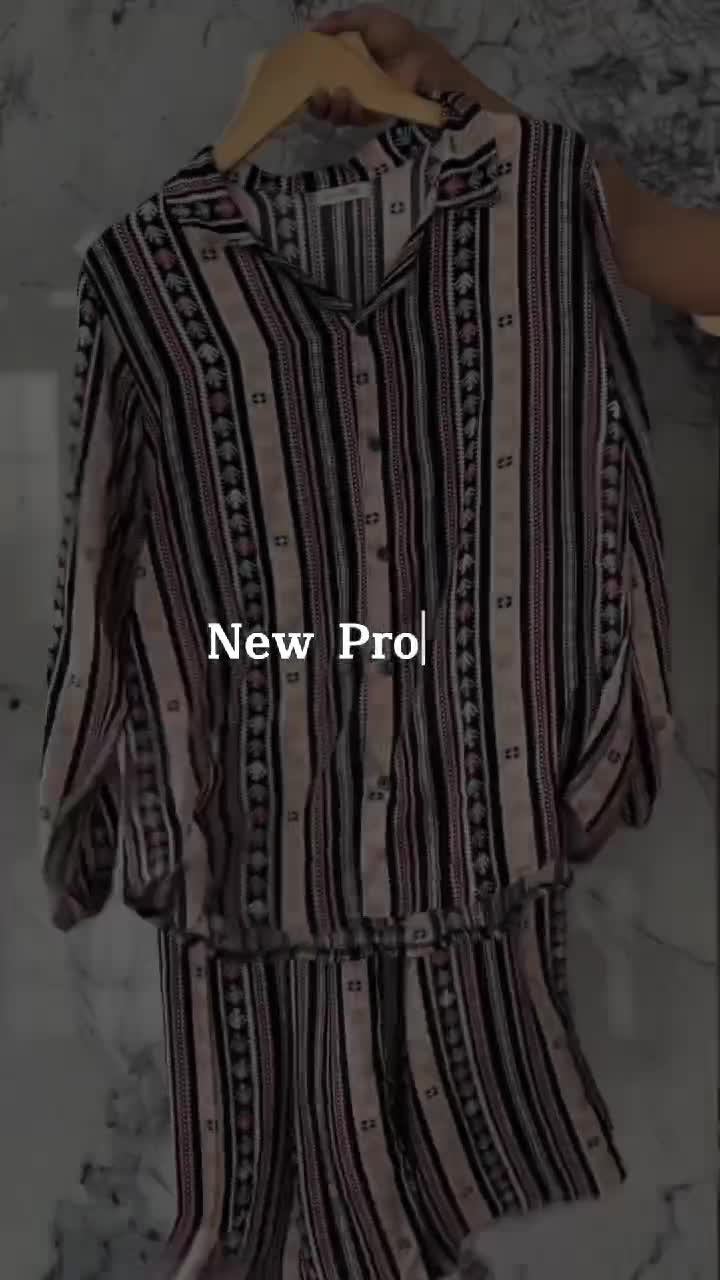 New Product Moly One Set Pajamas Lengan Panjang Celana Kulot Rayon Motif Moly Setelan Nyaman Busui Katun Baju Wanita Piyama Tidur