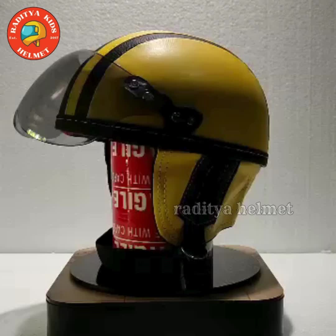 Helm sepeda Anak Retro Polos Usia 1-4 Tahun - Cip PolosMotorcycle