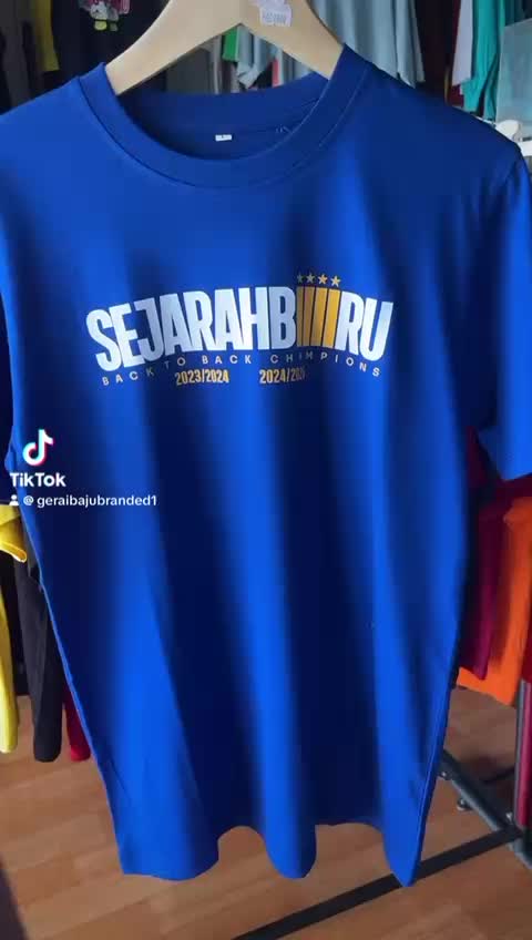 Kaos distro Persib Sejarah Biru bintang 4 / baju sejarah biru Persib Juara