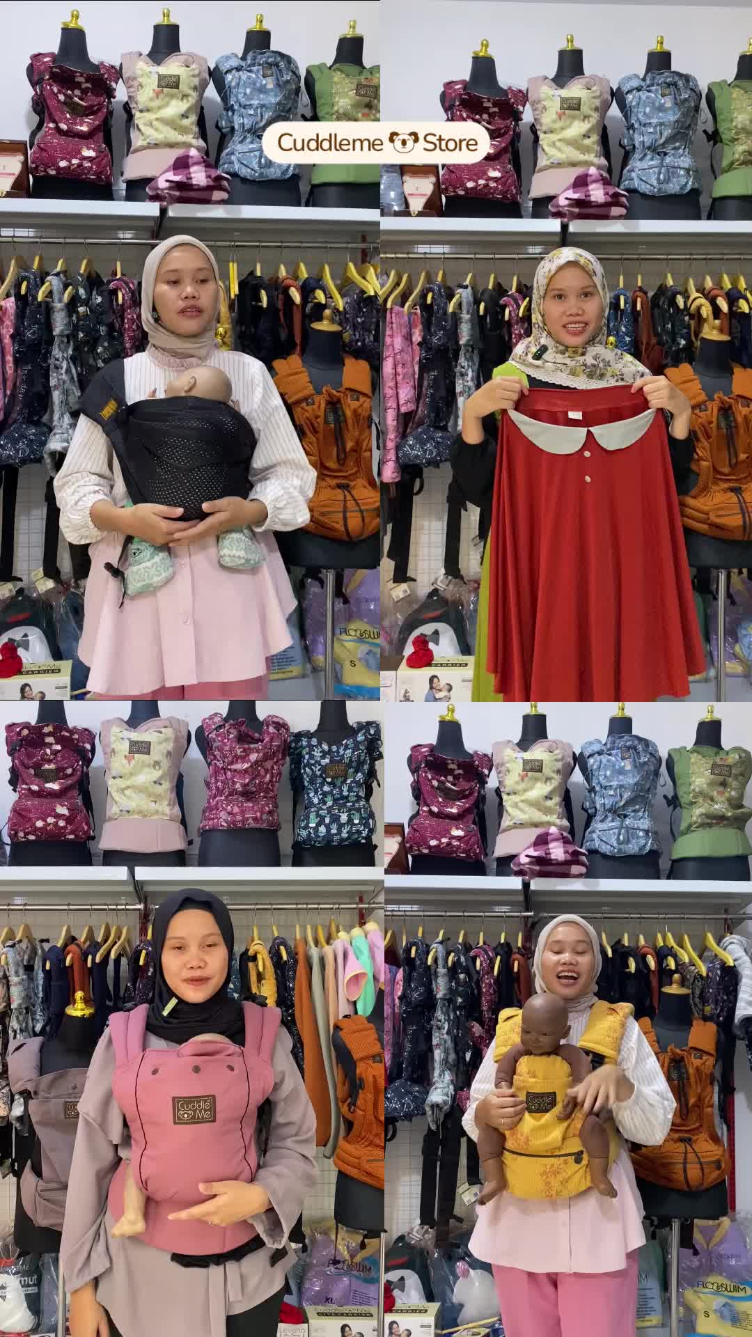 Cuddleme Gendongan Instan Aman Geosfit Air & Sporty Gendongan Bayi Motif - Polos Gendongan Newborn sampai Toddler Geos  Praktis multifungsi bepergian Brown Baby Carriers
