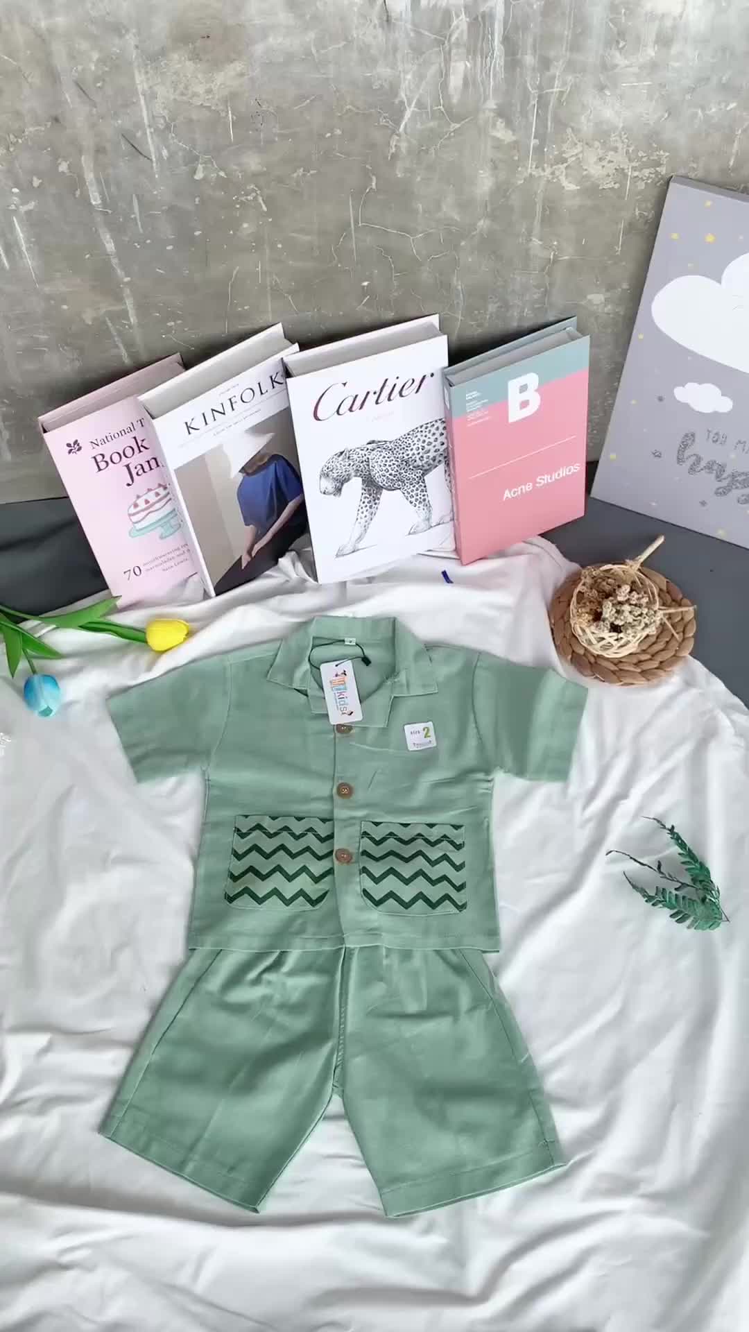 HTKIDS Baju Setelan Safari Anak – Motif Binatang Lucu (Zebra, Singa, Gajah, Buaya) ST14 1 - 6 Tahun
