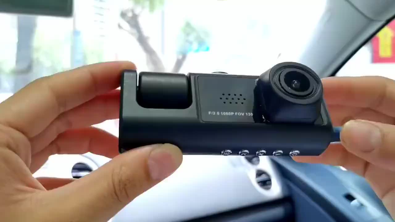Full HD 1080P Dashcam 3 Lensa Depan/Belakang WiFi Kamera Mobil Layar 2 inci Dash Cam Dukungan Mode