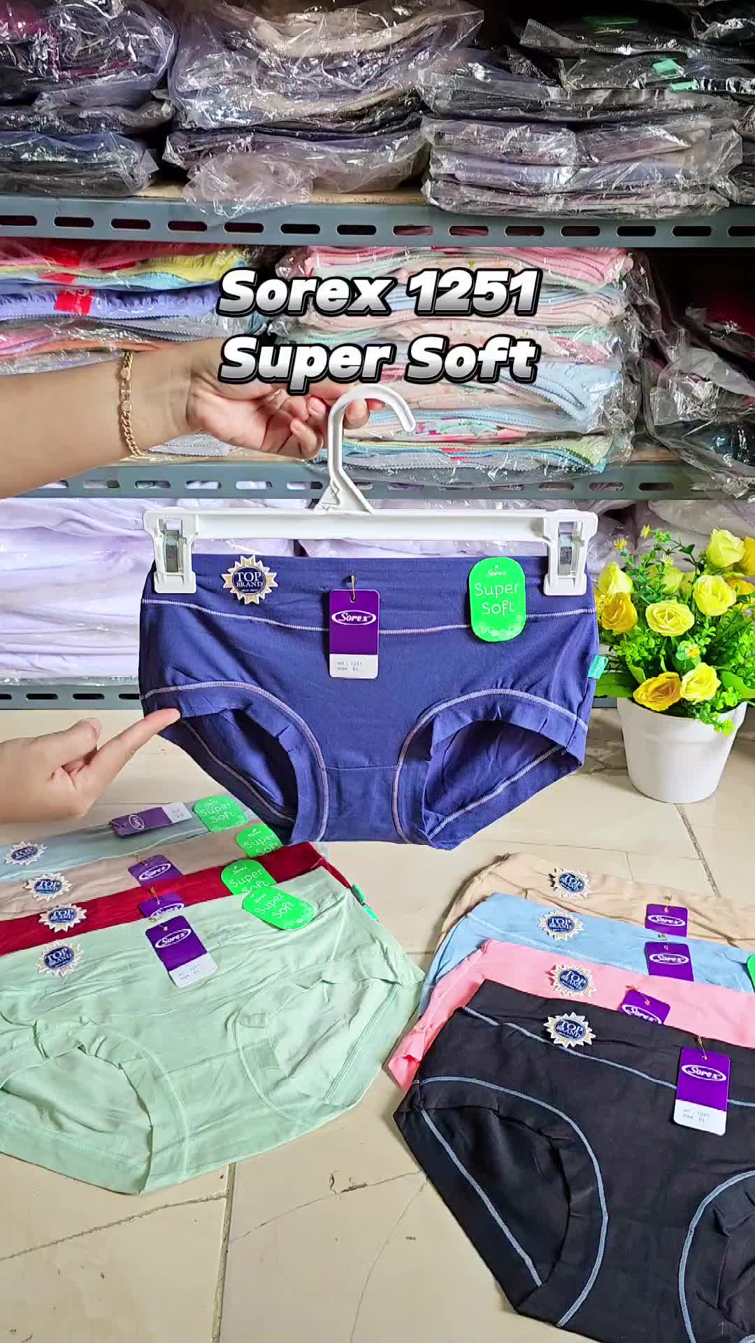 Cd Sorex 1251 Super Soft 3-6-12 Pcs | Celana Dalam Wanita Lusinan Bahan Lembut Halus Karet Lebar Besar