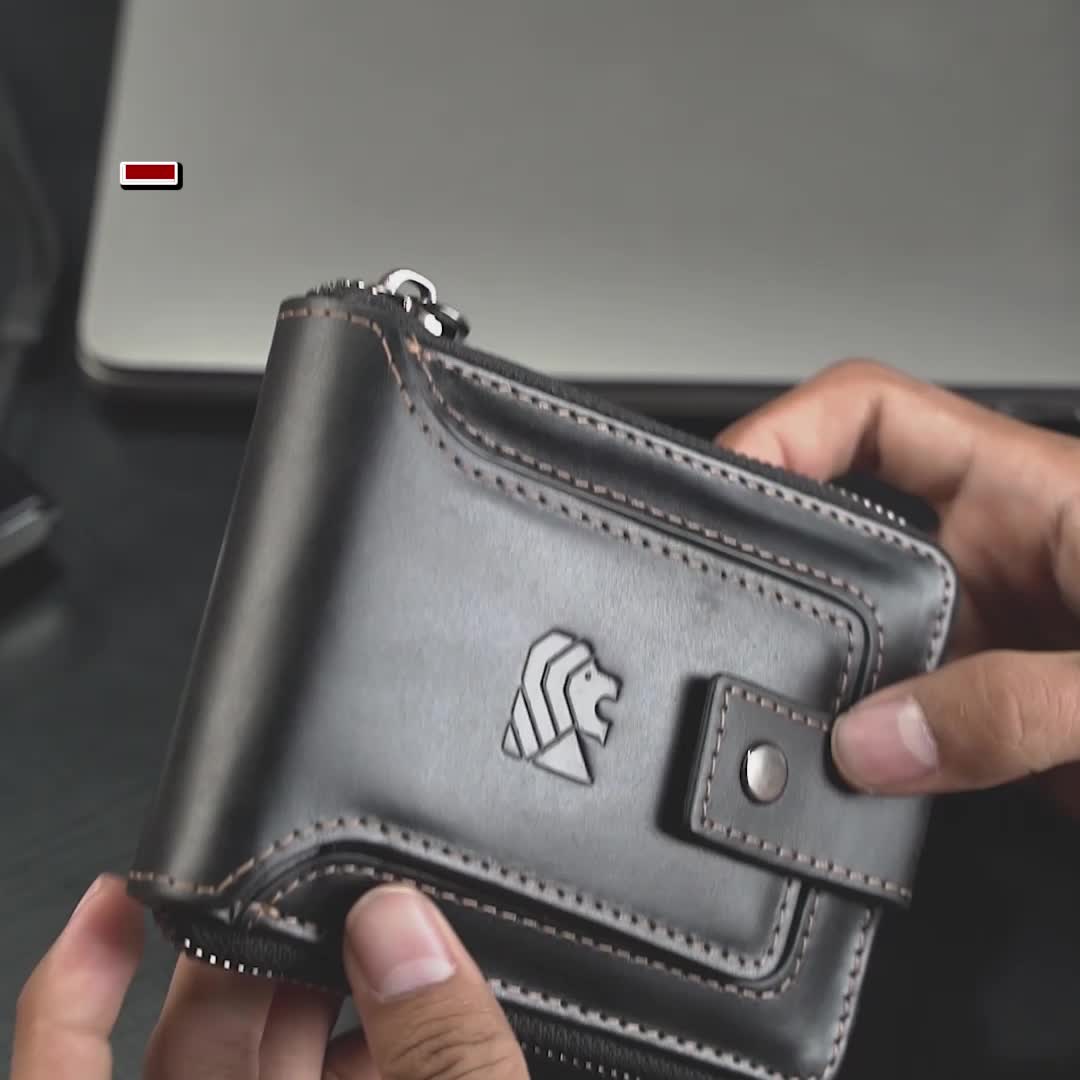 Reven Leather Gerald Wallet - Dompet Pendek Pria Kulit Sapi Asli Free Dompet  Kartu STNK