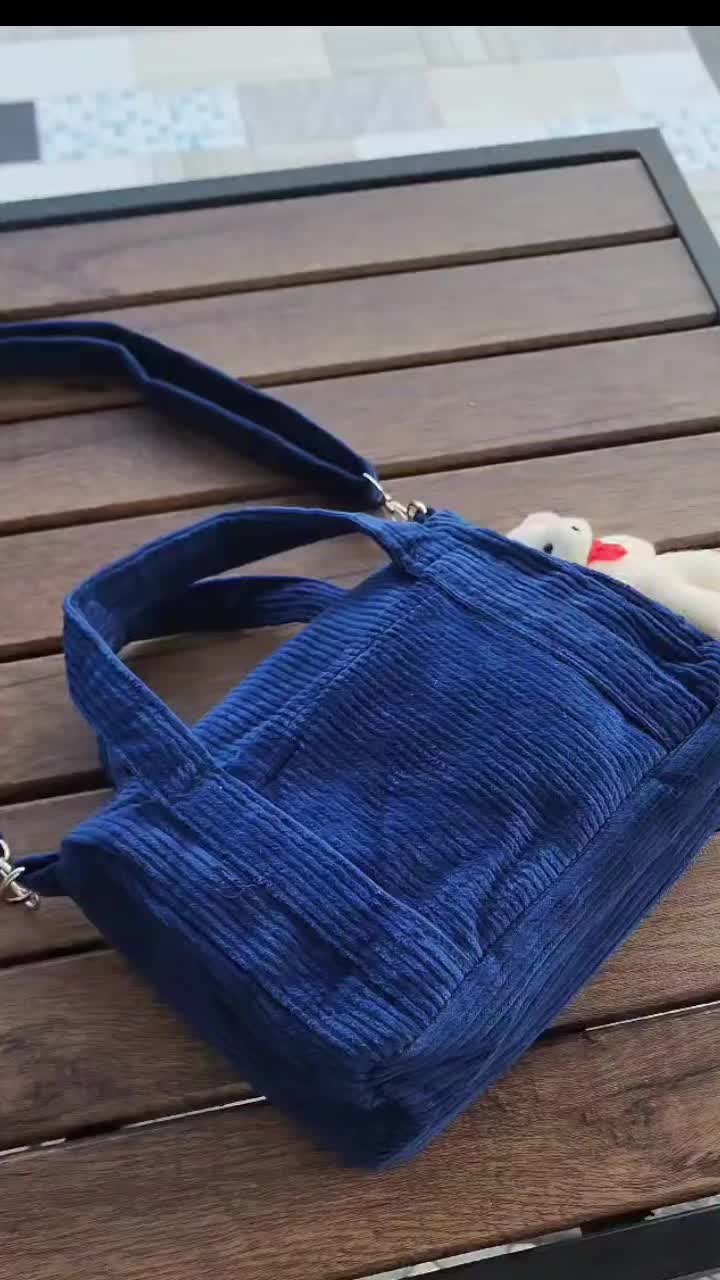 ifti tas selempang mini korduroy tas jinjing 2 model selempang Wanita Corduroy