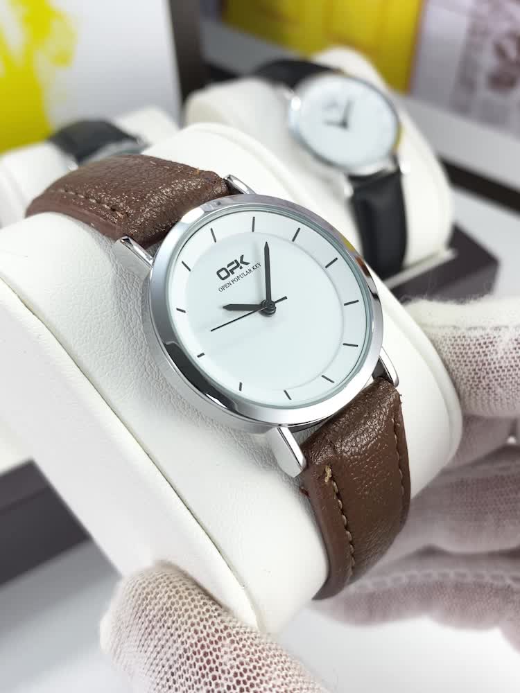 【003 Harga termurah, Cepat beli sekarang】OPK Jam Tangan Wanita Anti Air Original Terbaru 2025 Kulit Asli Simple Style Fashion Women Watch Model 8122
