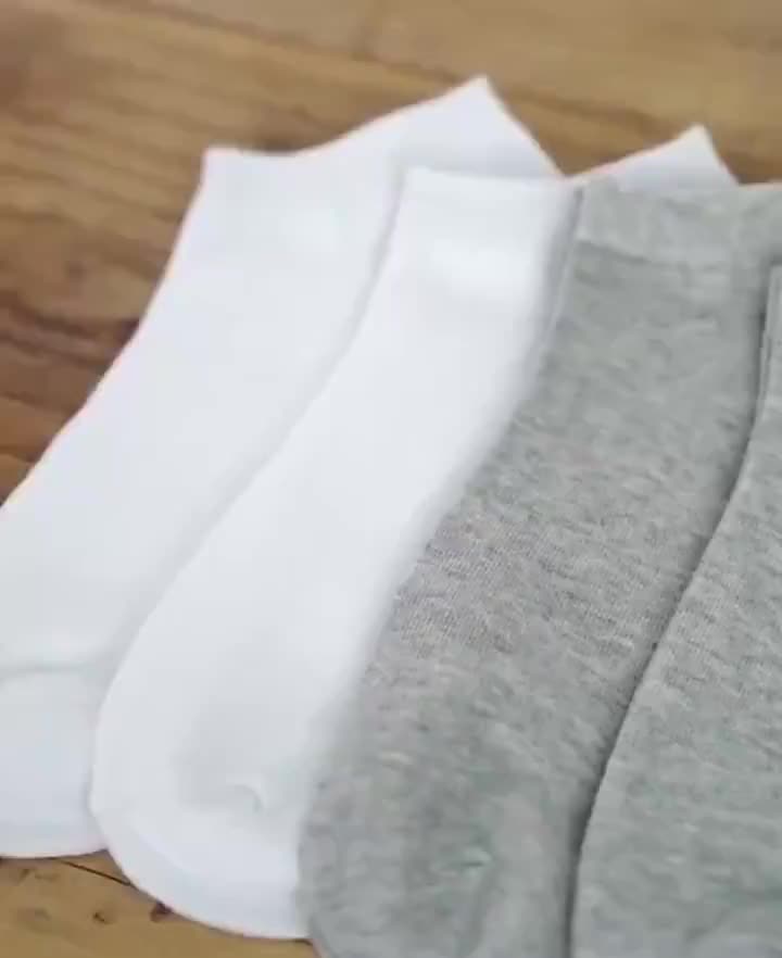Paket 6 Pasang, Kaos Kaki Pendek Semata Kaki Warna Polos Pria Wanita Dewasa