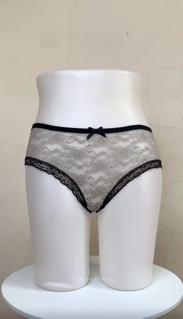 Underwear Motif Renda / Brukat Halus Wanita Celana Mid Waist CD WanIta Import 2056