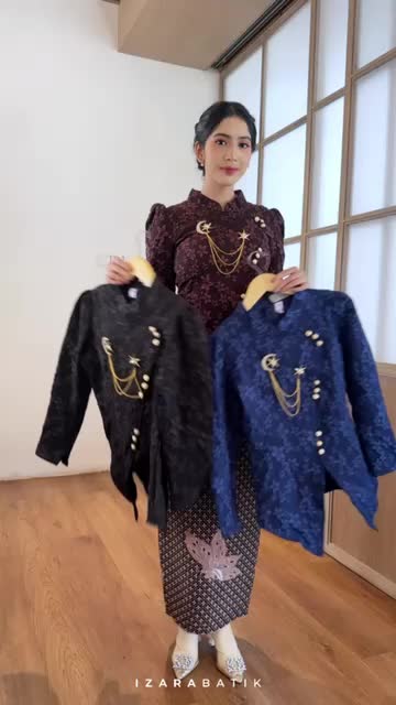 IZARABATIK - Kebaya Janggan Devina Series Jaguard Fukuro (TANPA BROSS) Set Kebaya Modern Aesthetic Terbaru 2025