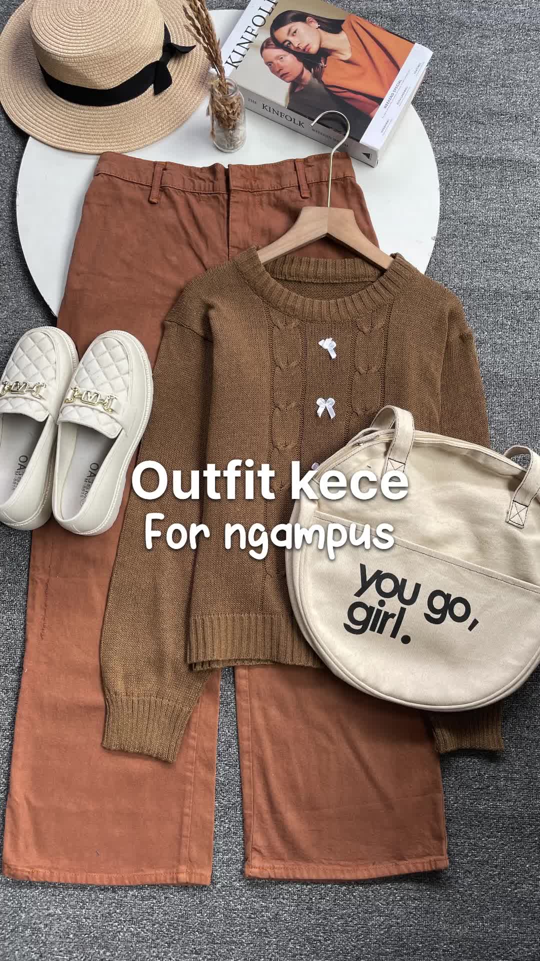 Vienetta.id -ONE SET SETELAN WANITA REMAJA KEKINIAN BAJU ATASAN PITA COQUETTE MIX CELANA JEANS BUAT HEALING PIKNIK JALAN HANGOUT KULIAH TERBARU KEKINIAN OVERSIZE JUMBO FIT XL CASUAL BASIC LENGAN PANJANG