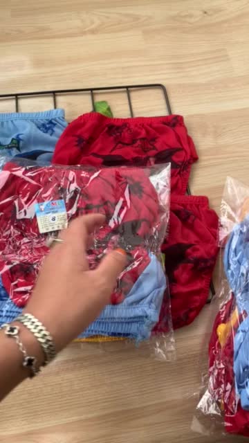 Promo 1 Lusin CD celana dalam anak ukuran S-XL Motif Cewek cowok dasar ungu setelan