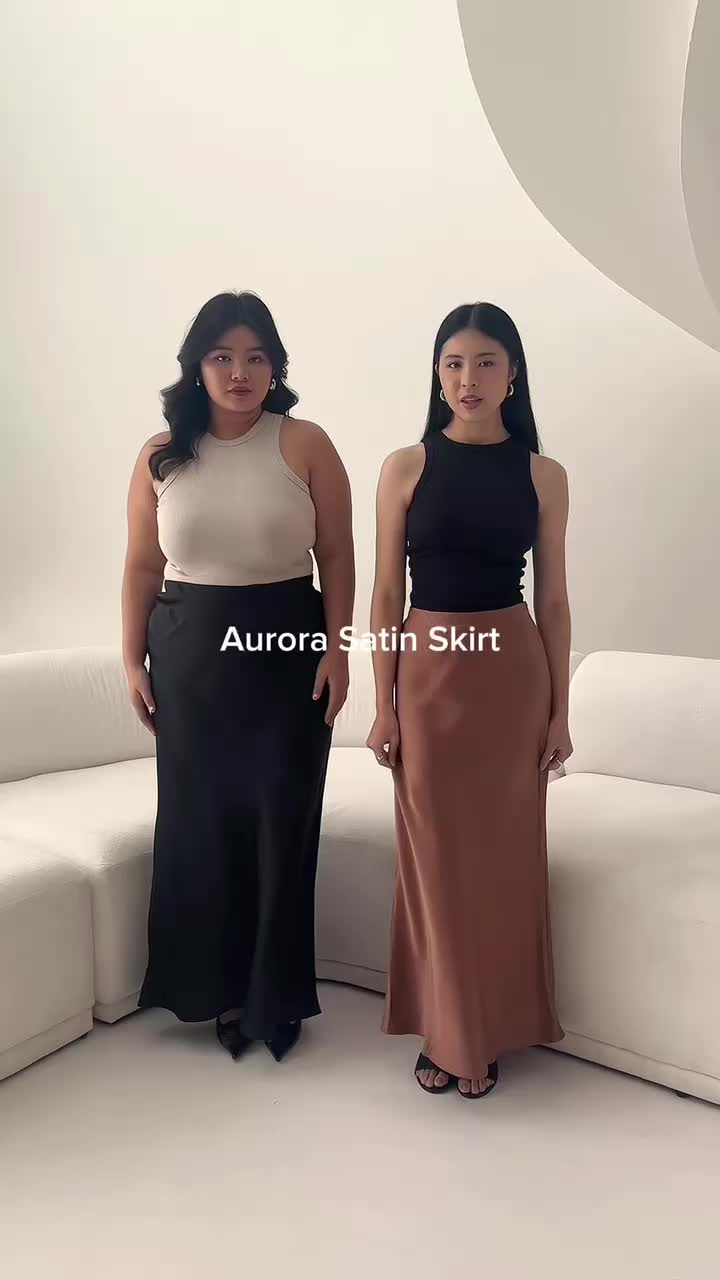Ms Daisy Aurora Satin Skirt Wanita Satin Rok Wanita S M L XL Bigsize Grande Jumbo