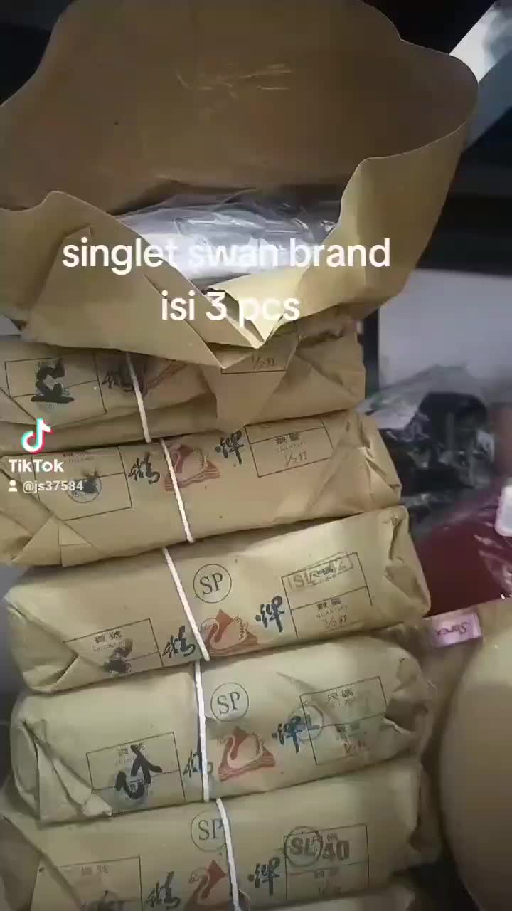 PAKET 3 PCS SINGLET PRIA SWAN BRAND / KAOS DALAM BAHAN KATUN SIZE 34 - 42