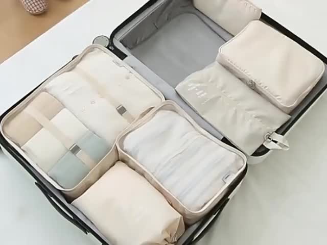 7/8 Pcs Set Travel Bag Organizer for Suitcases Storage Pouches Tas Penyimpanan Untuk Koper Perjalanan