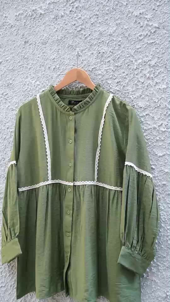 Mozza.Oficiall - Kemeja Atasan Wanita Linen Arumy Lengan Panjang Baju Casual Katun Dewasa Oversize Cewek Shakila