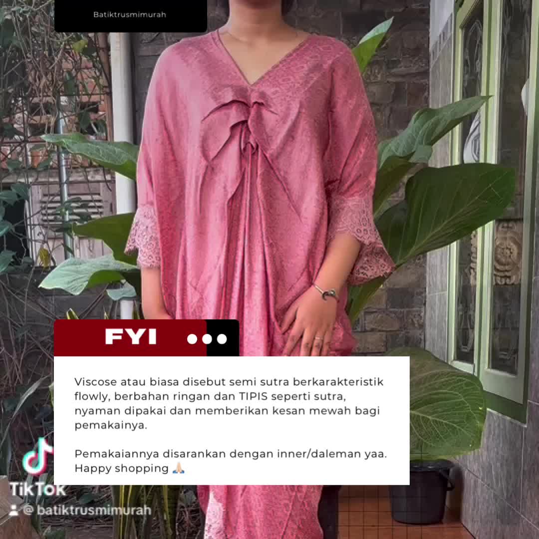 Kaftan Viscose polos renda, kaftan lebaran viscose