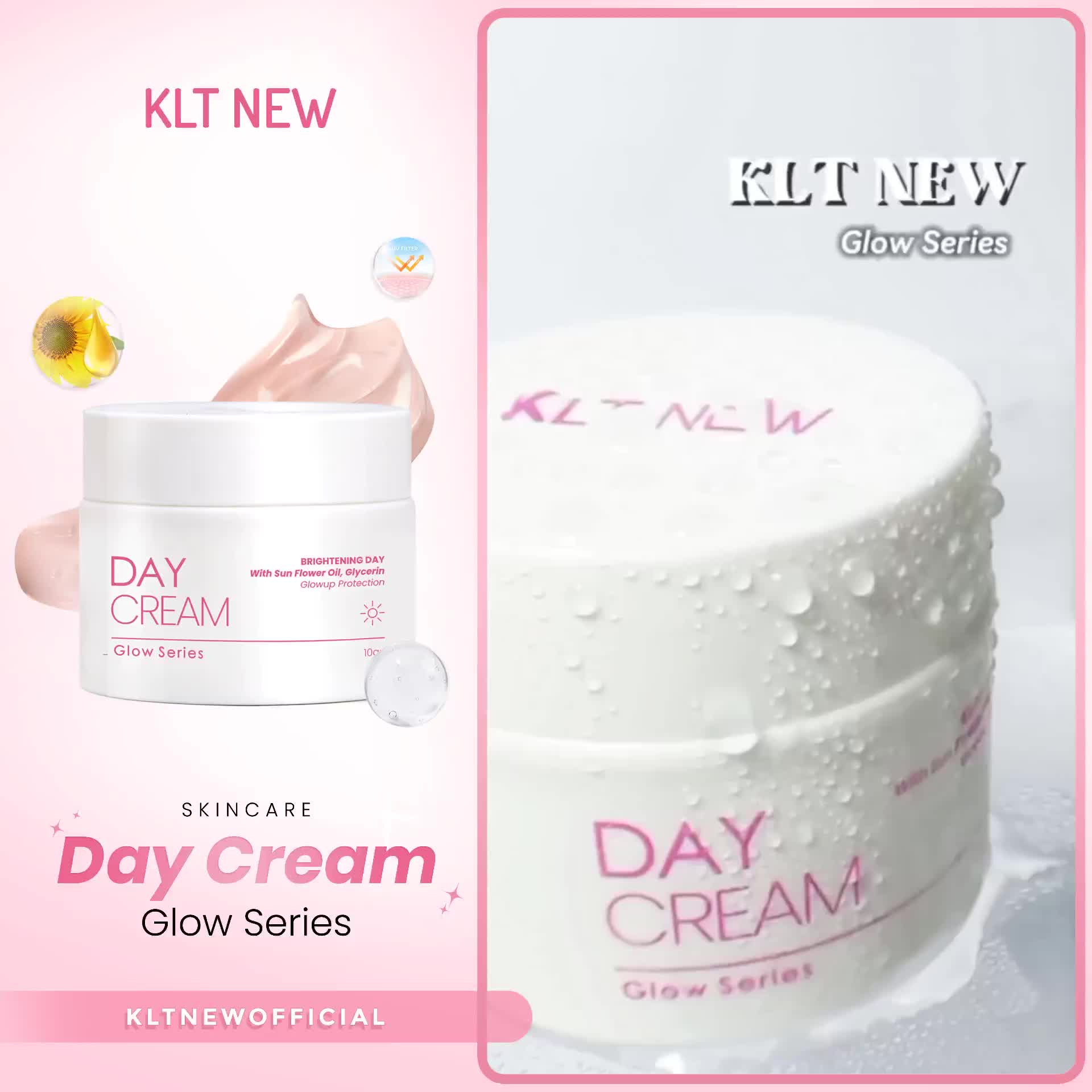 KLT NEW - Day Cream Glow Series 10Gr untuk Mencerahkan Wajah