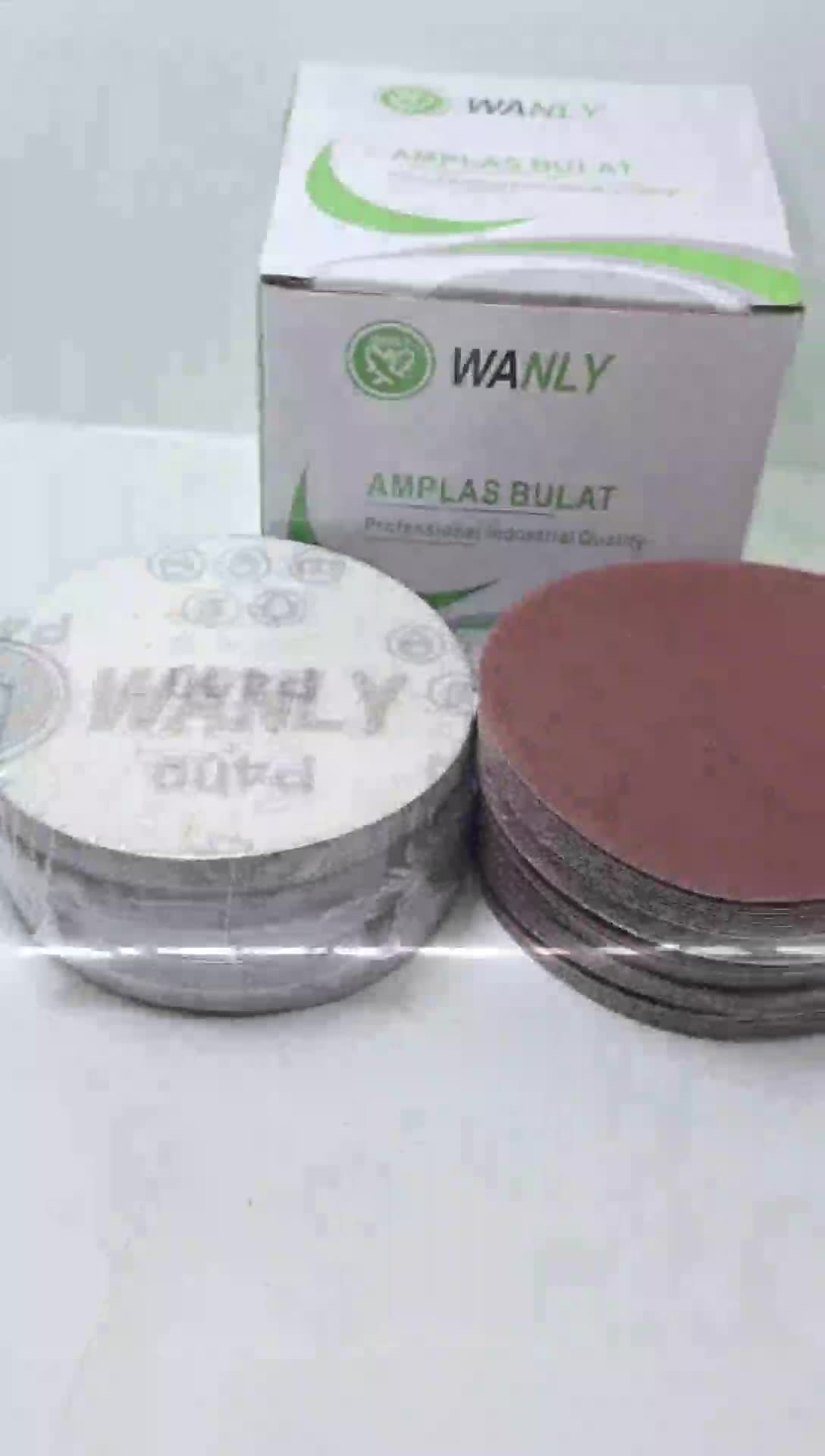 AMPLAS BULAT VELCRO 4" GRIT AMPLAS 10 CM ( HARGA PER 1 BOX )
