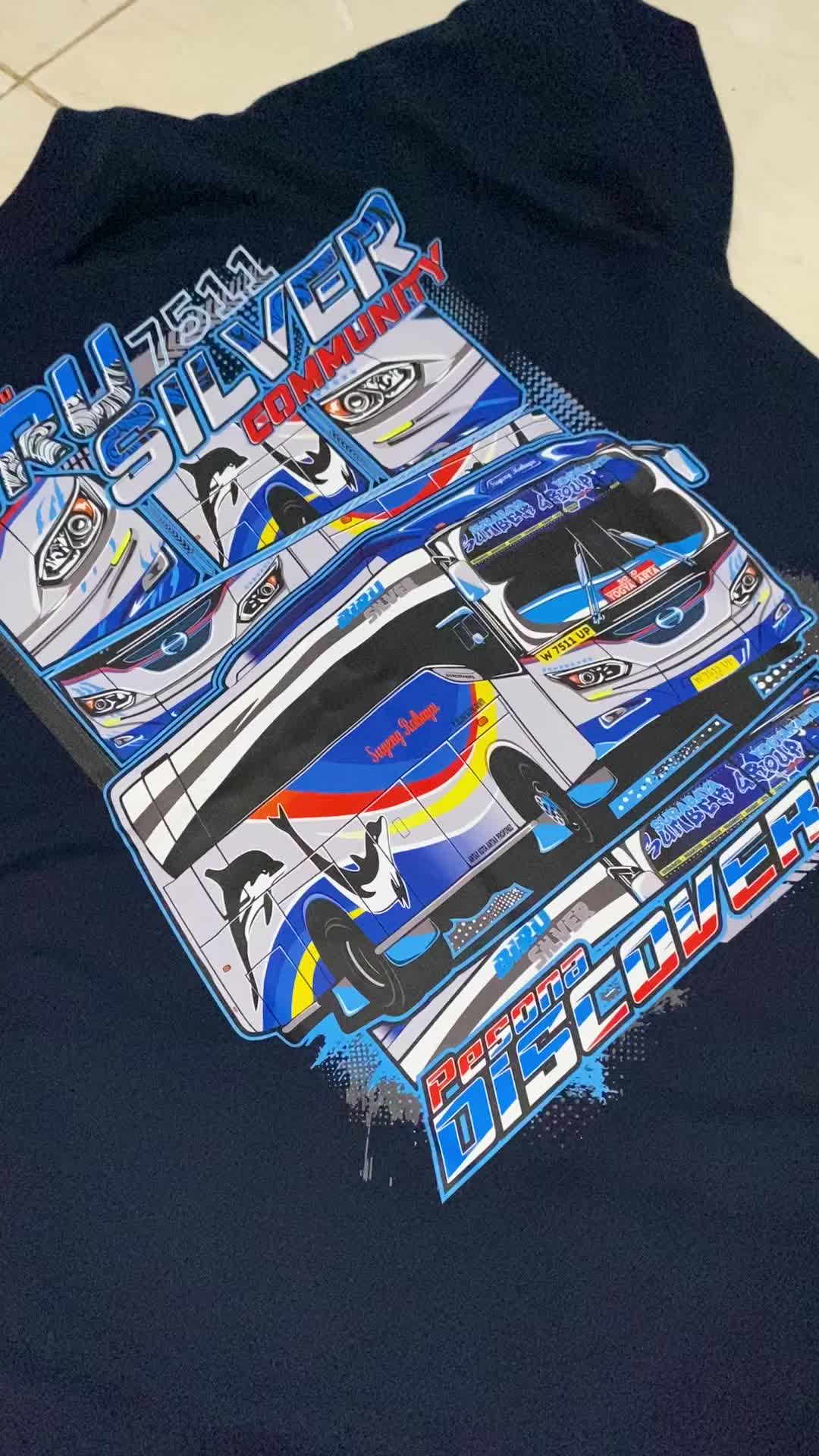 Kaos Sugeng Rahayu 7511 Biru Silver Baju