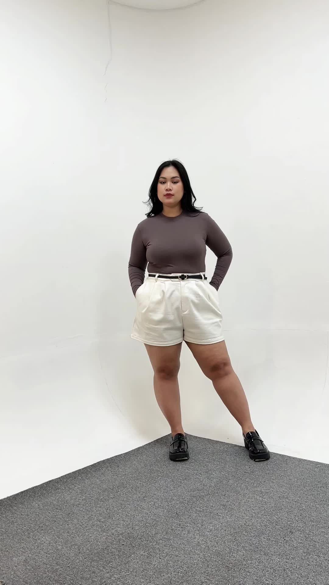 Bigins - Clody Basic Top/Basic Longsleeve/ Atasan Kasual/ Baju Kaos Crop - JCT009
