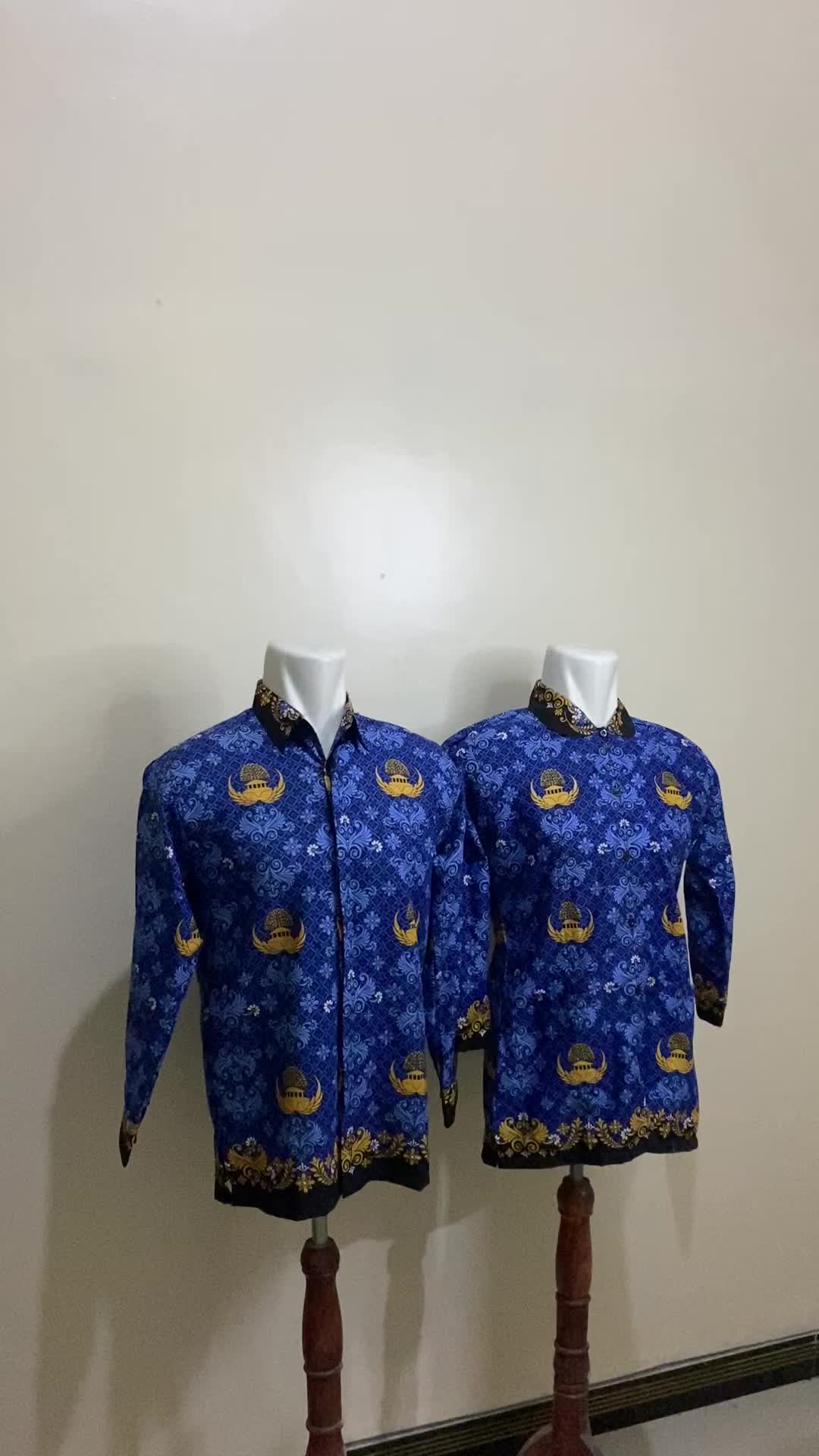 SRAGAM BATIK KORPRI WANITA PRIA BAJU KORPRI LAPISAN FURING HALUS KERAH HITAM KATUN SRITEK 40s BAJU KORPRI