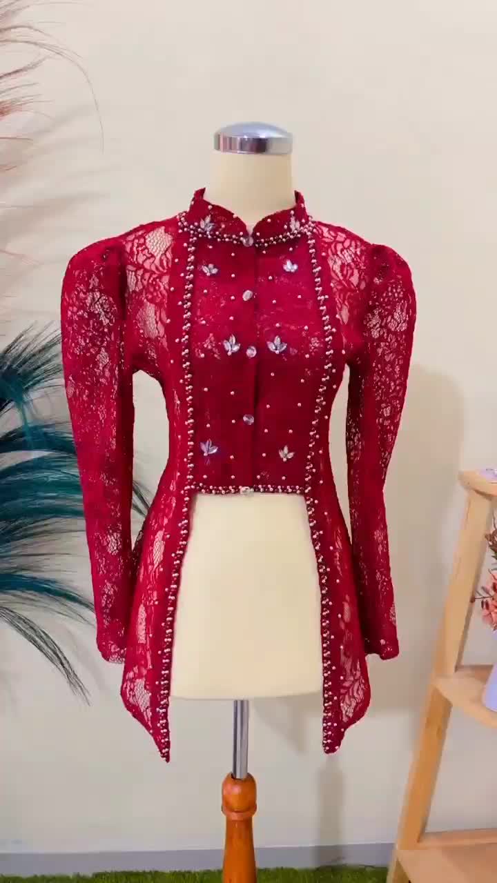 [S1] Kebaya Modern, Laura - Kerah Shanghai, Lengan Balon / Puff