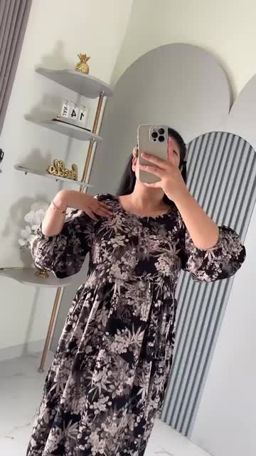 Diora Dres / dres Casual wanita  Dewasa /  Baju Midi busui Bumil / Rayon Premium Motif Cantik