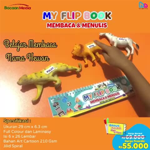 ABC Flip Book Membaca & Menulis Desain Baru [Pustaka Hulwah]