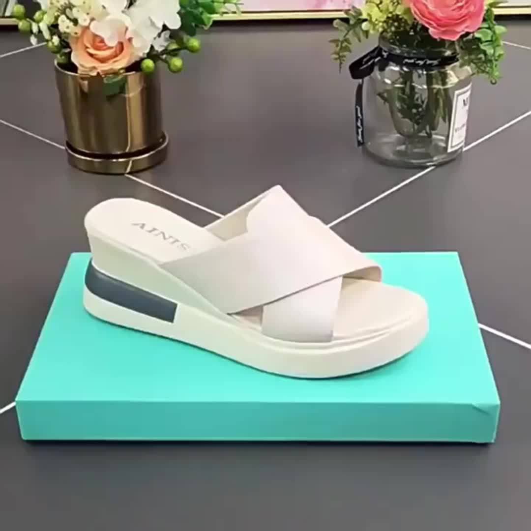 Sandal Wedges Wanita Rempel Empuk Kekinian 2025 - Tinggi Hak 5 Cm, Ukuran 37-42 - Sendal Cewek