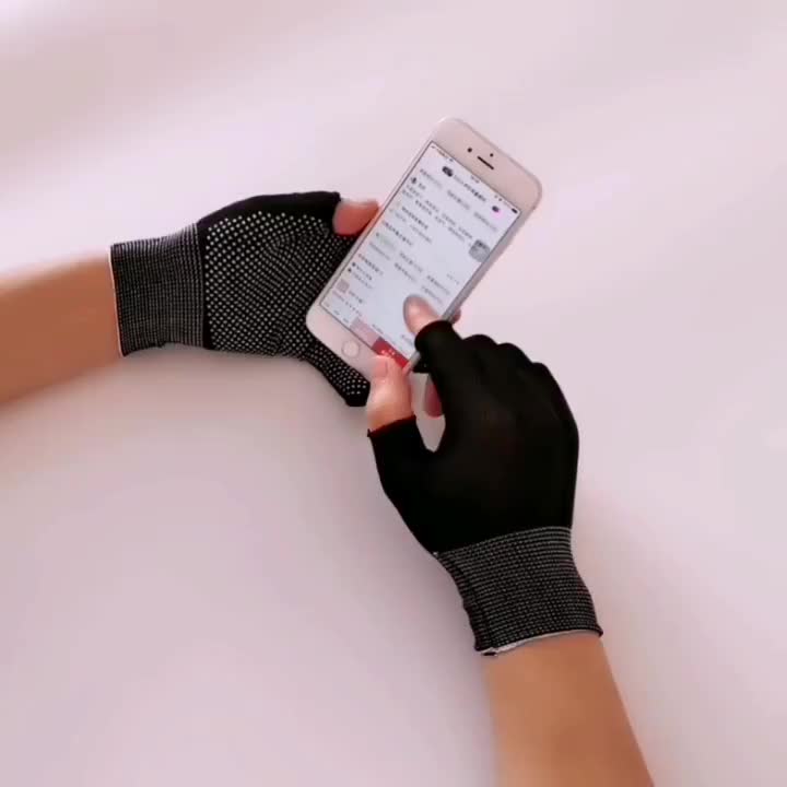 Sarung Tangan Anti Slip Touchscreen 3 Jari untuk Pekerjaan Motor dan Smartphone