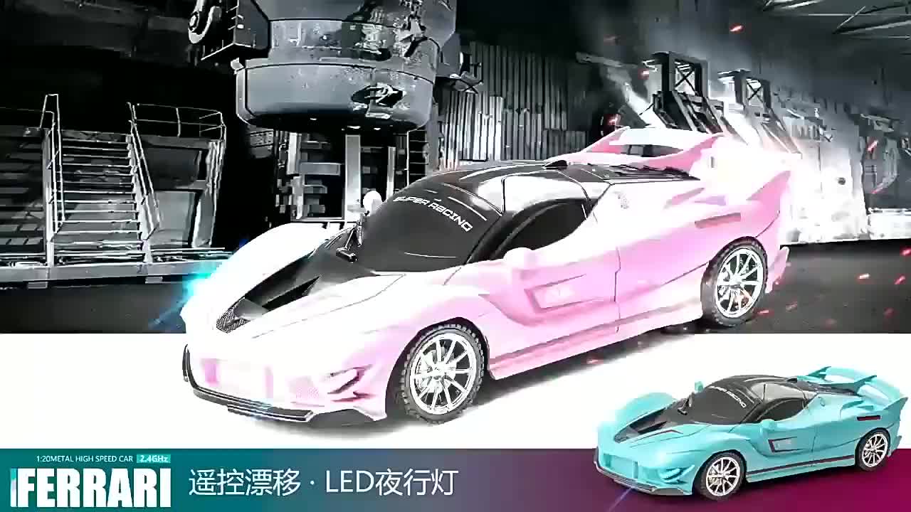Mainan Anak Mobil Remote Control Sports Car 1:18 Scale High Speed Electric Toy Vehicle Dengan Lampu