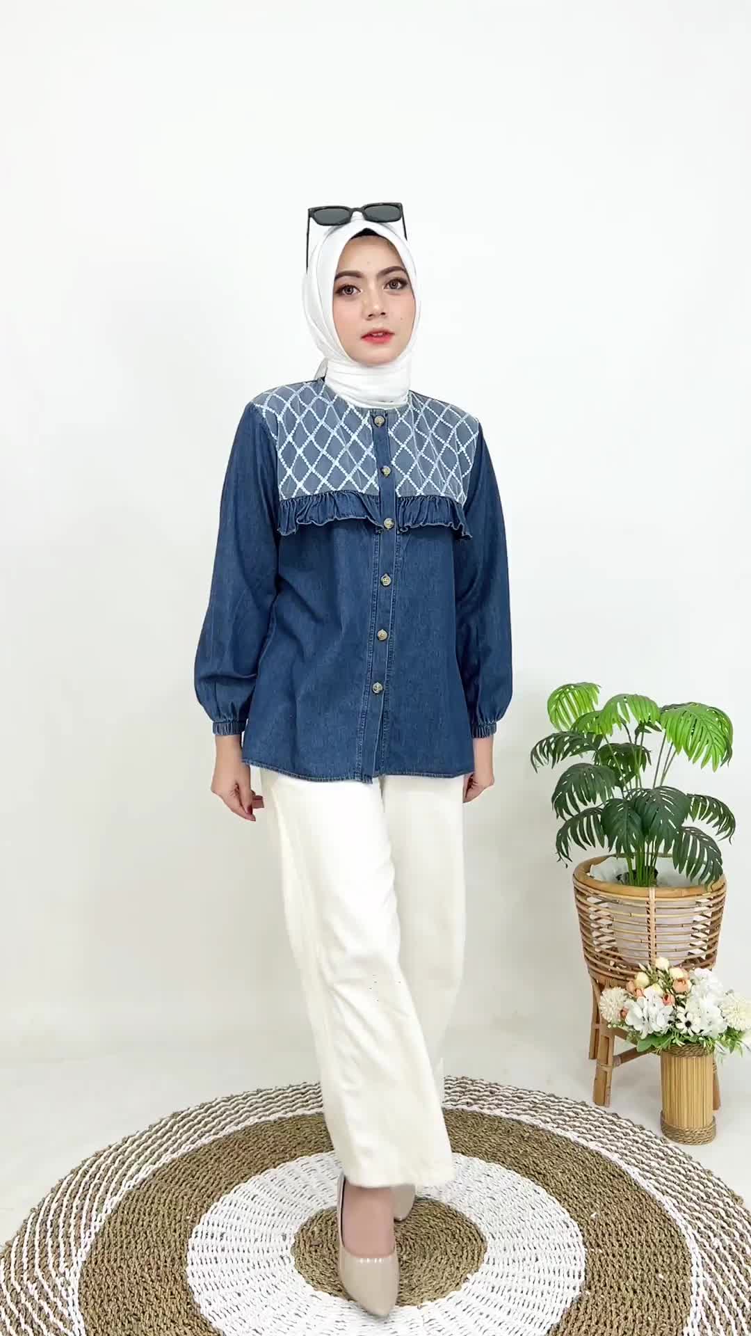 baju atasan wanita levis, baju atasan wanita dewasa, baju atasan wanita murah, baju denim wanita