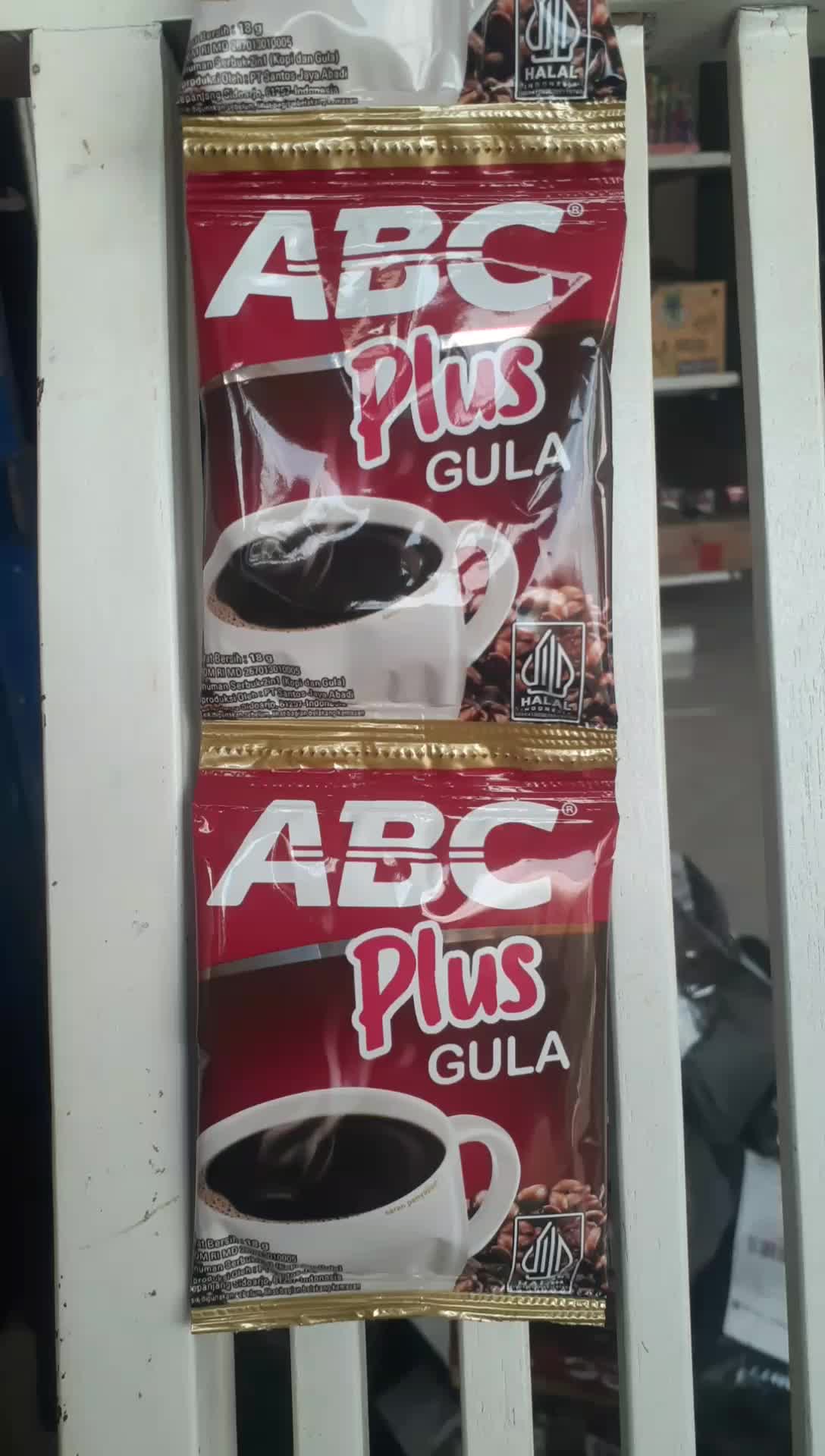 50 pcs kopi ABC plus gula,pas kopinya mantap rasanya