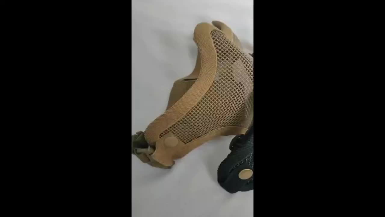 Masker Half Mask Face Jaring Kawat Mesh Wire Double Strap Tactical