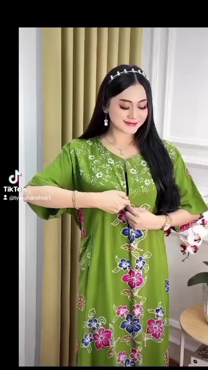 Dastercap rayon Ld 130 tebal daster payung  jumbo daster premium Busui Nyaman Pekalongan Wanita Tidur Bumil Motif Dress Pendek Batik