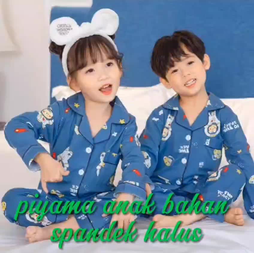 Baju tidur piyama anak  pp bahan kaos spandek Celana