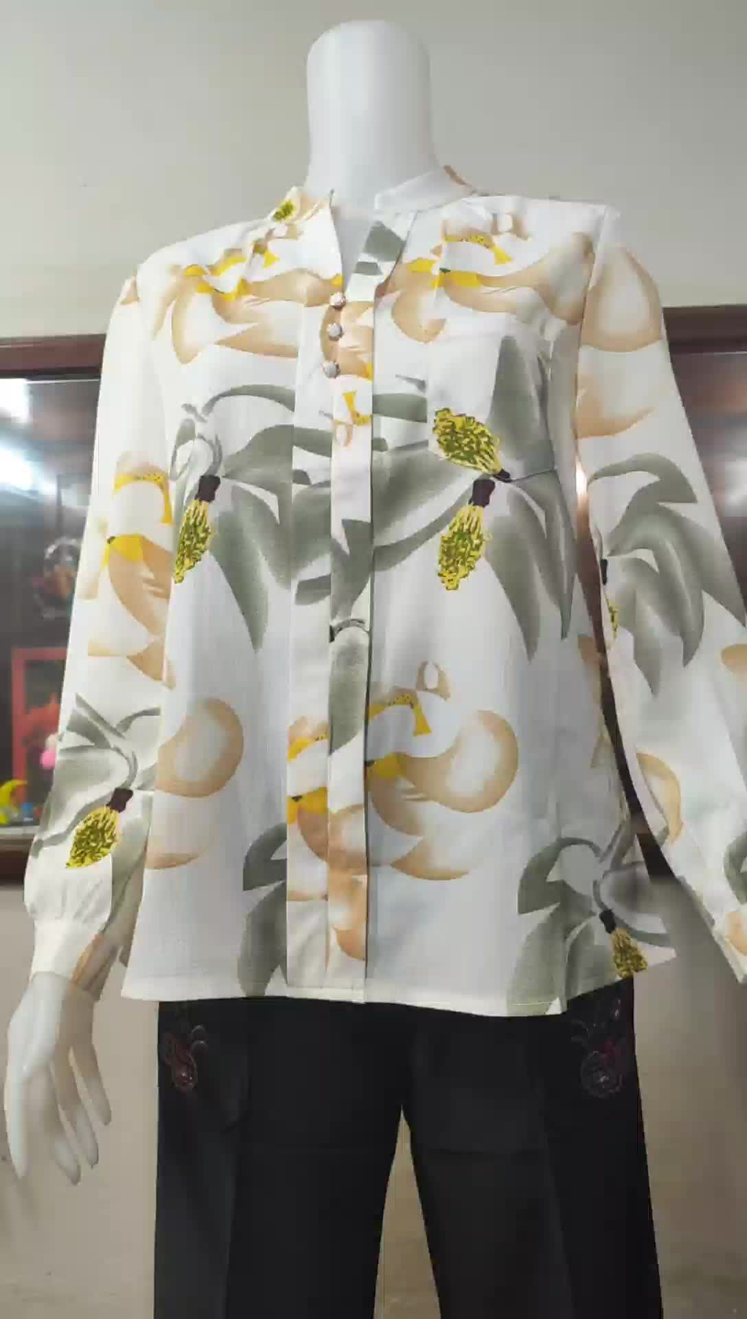 M sampai 4XL Motif Bunga BKK Blus Kemeja/Wanita Terbaru/Atasan Wanita Motif Bunga Formal.dan non Formal Kantor Shakila