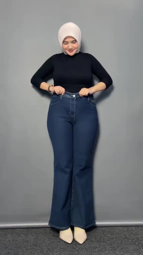 Cutbray Jeans Wanita - Celana Cutbray Strecht Kekinian - Cutbray Flared- Streetch Premium Quality Denim // size 27 - 42