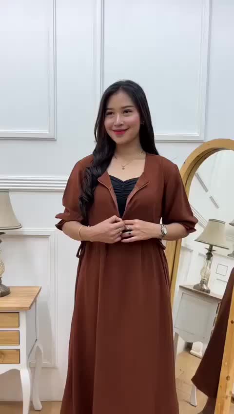 Daster Terbaru 2024 Daster Andin Resleting Depan Daster Crinkle Airflow Dress Nyaman Tidur Lembut Panjang Wanita